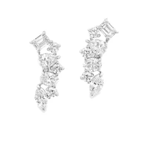 1.82ct 18k White Gold Mixed Shape Diamond Climbers