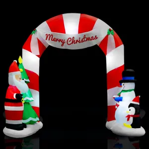 3M Christmas Inflatable Archway Entryway with Santa Xmas Decor LED