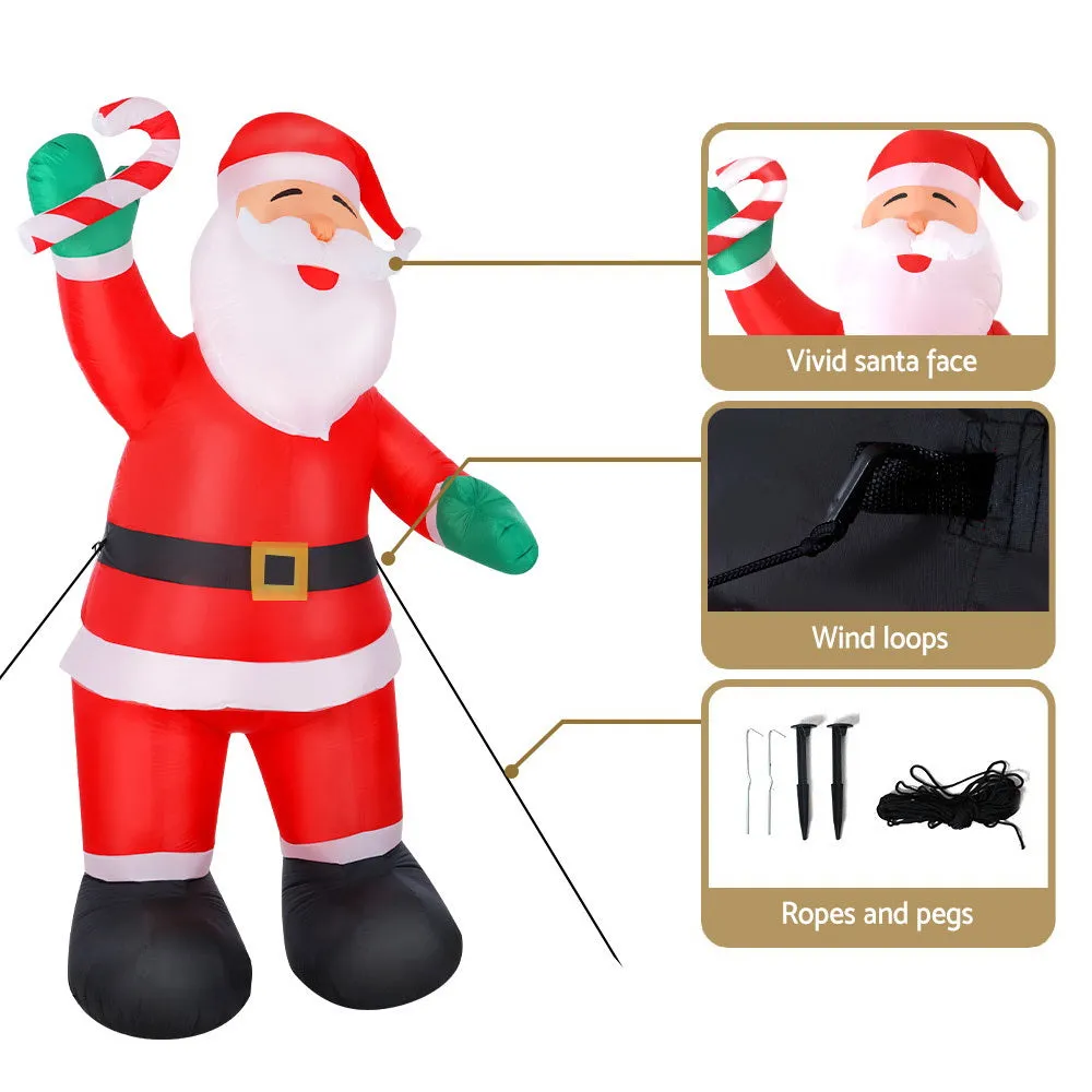 3M LED Santa Christmas Inflatable, Water-Repellent, Jingle Jollys