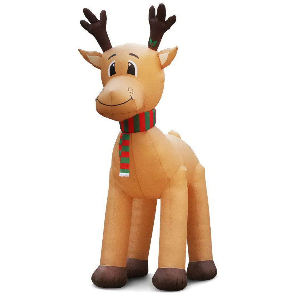 5M Illuminated UV-Resistant Inflatable Reindeer - Jingle Jollys