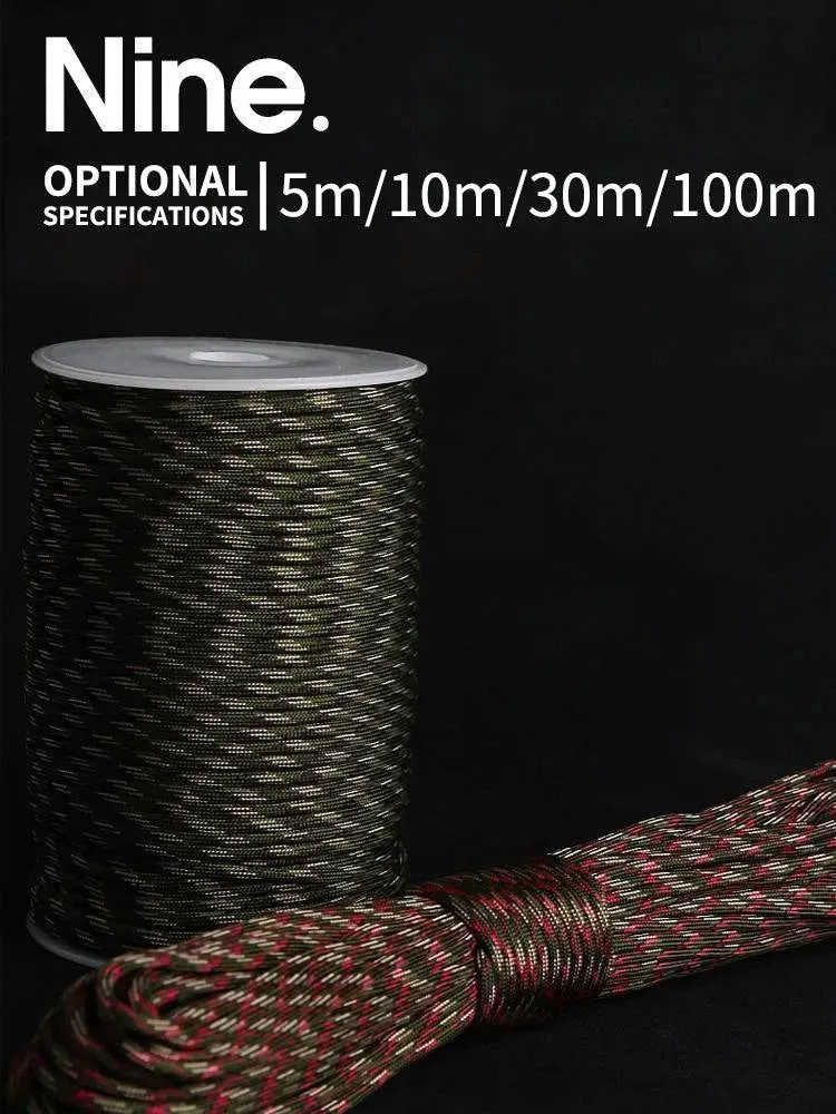 9 Cores 550 Paracord Cord 3 5 10 M Dia.4mm For Outdoor Camping Survival Lanyard Parachute Rope Hiking Tent Accessories