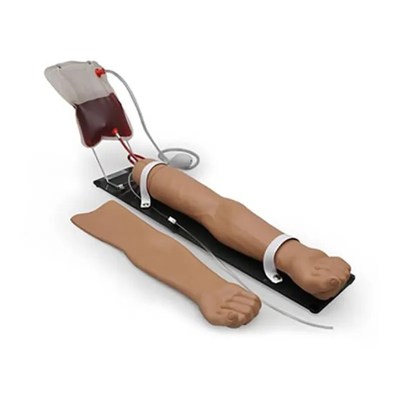 Advanced Multipurpose Venous Training Arm For IV, IM, and Sub-Q Practice, Left Arm, Dark