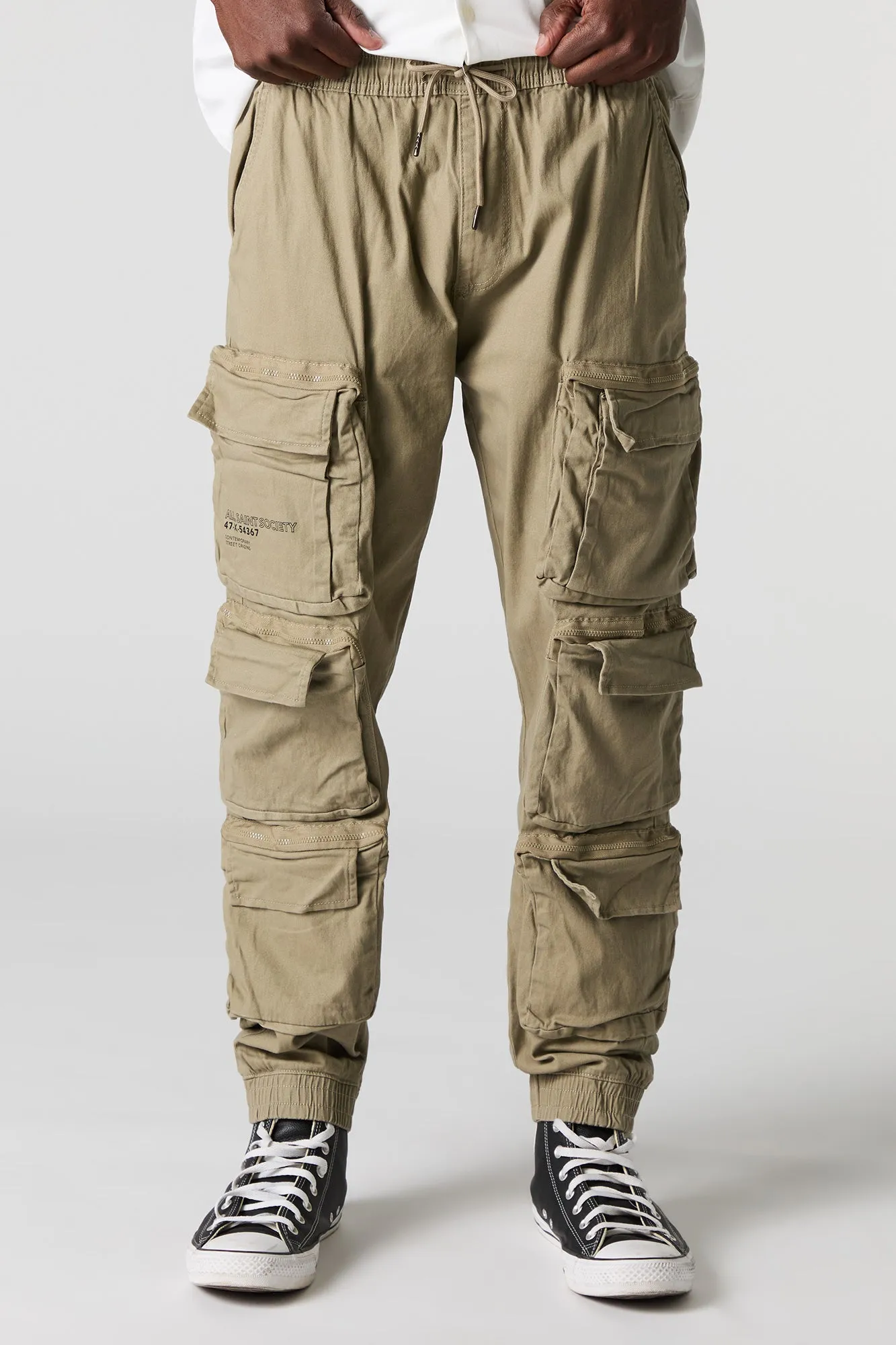 All Saint Society Graphic Cargo Jogger