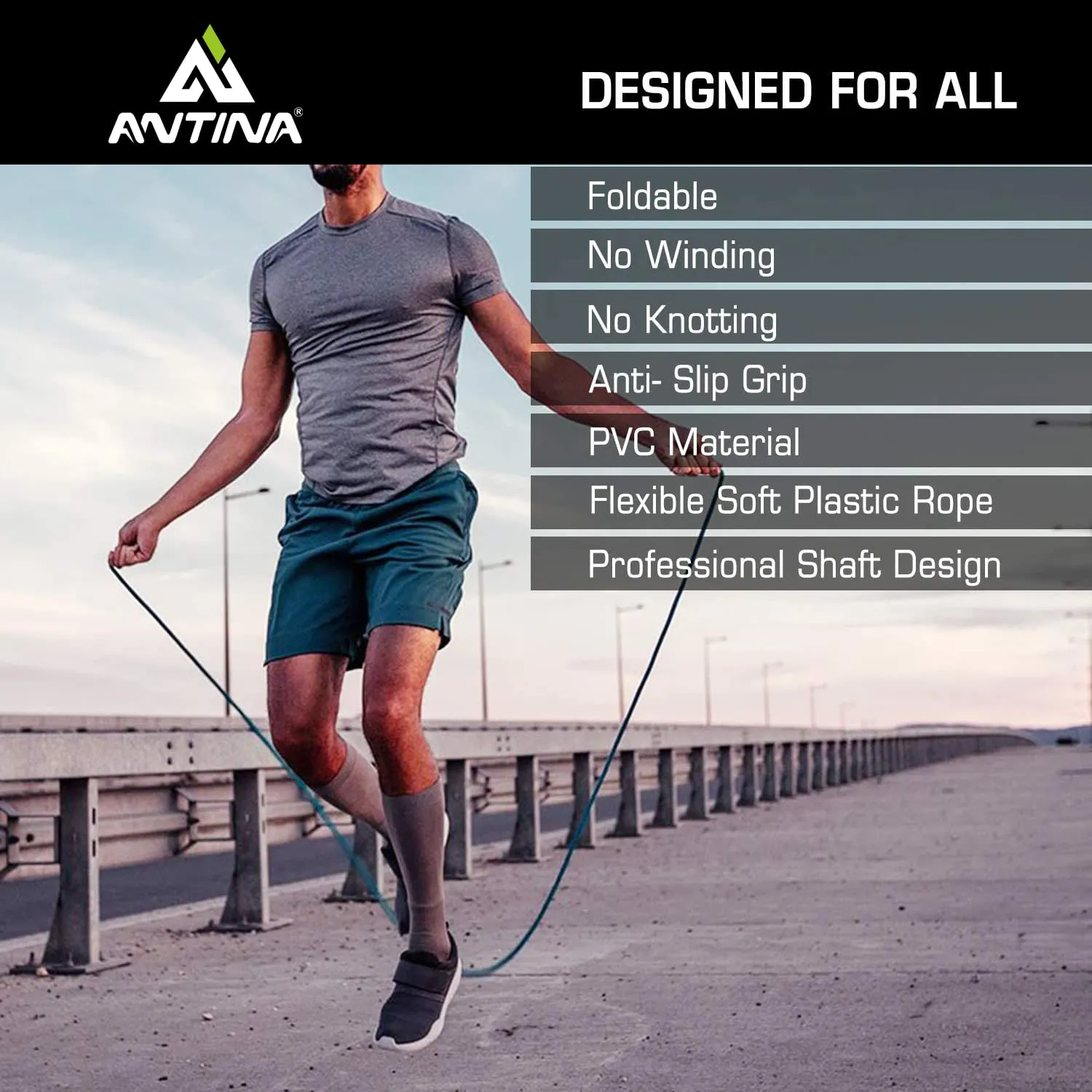 ANTINA Skipping Rope for Men and Women|Adjustable Jumping/Jump Rope|Speed Skipping Rope for Kids, Women, Girls Rassi Jumping Men for Exercise & Gym, (Multicolor)