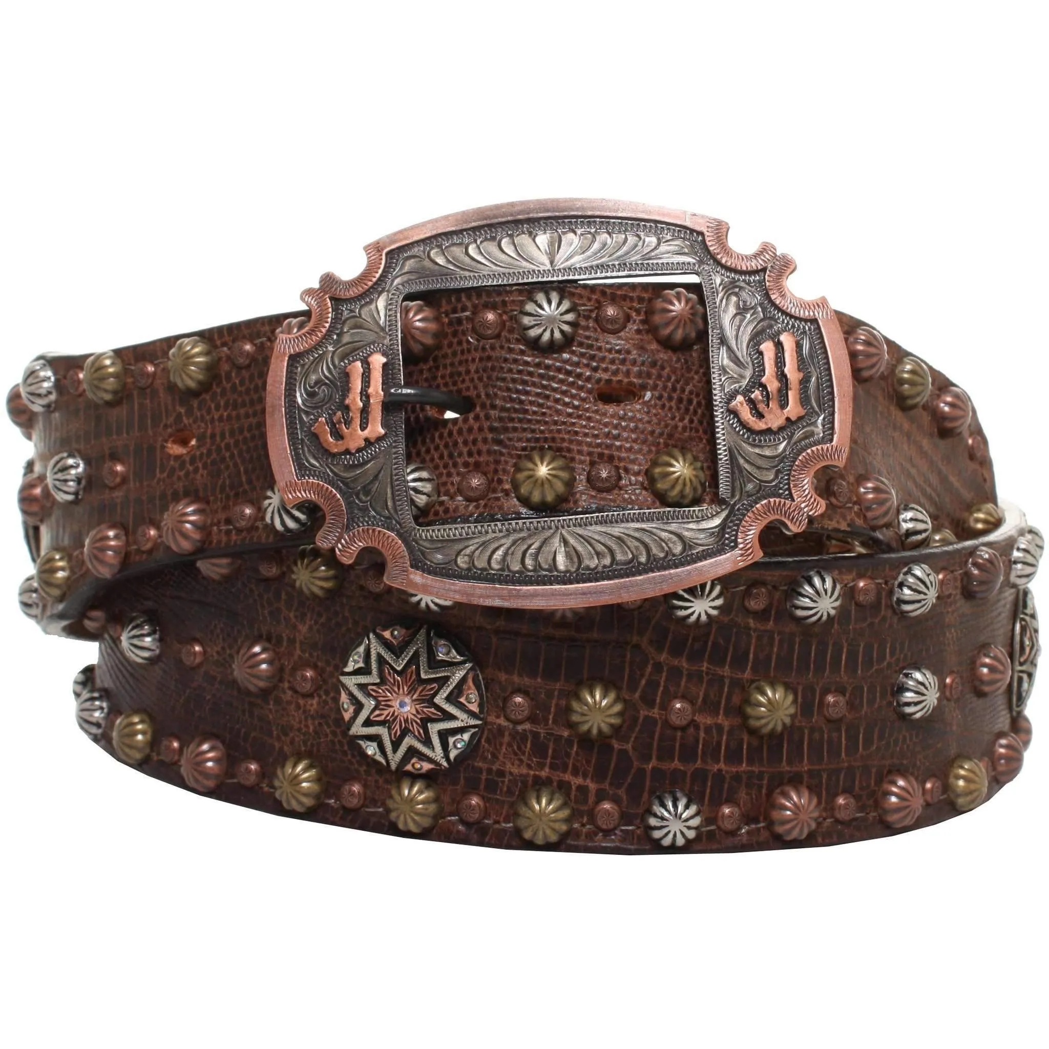 B871 - Teju Cognac Studded Belt