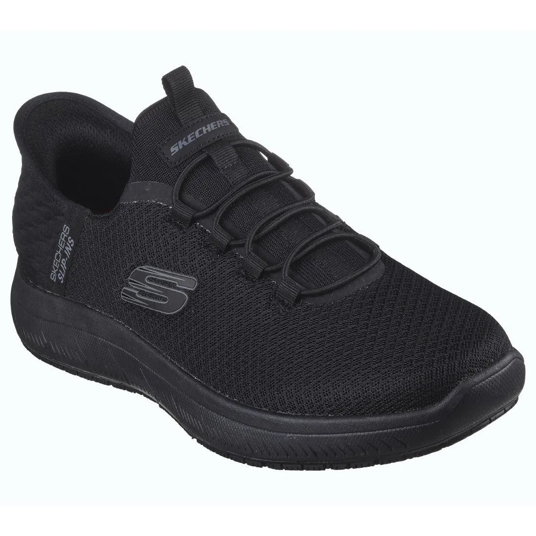 BA068-43 Skechers Mens Summit SR Sip Ons Black Size 43