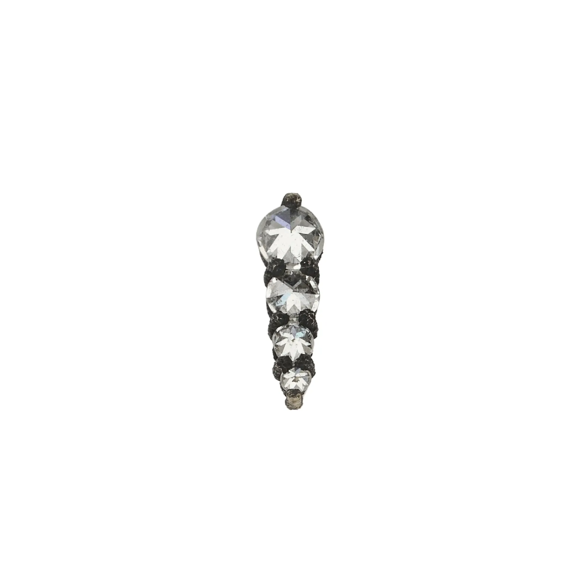 Blackened Prong-Set Graduated Diamond Stud