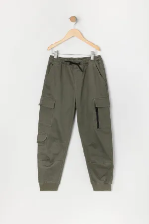 Boys Zipper Cargo Jogger