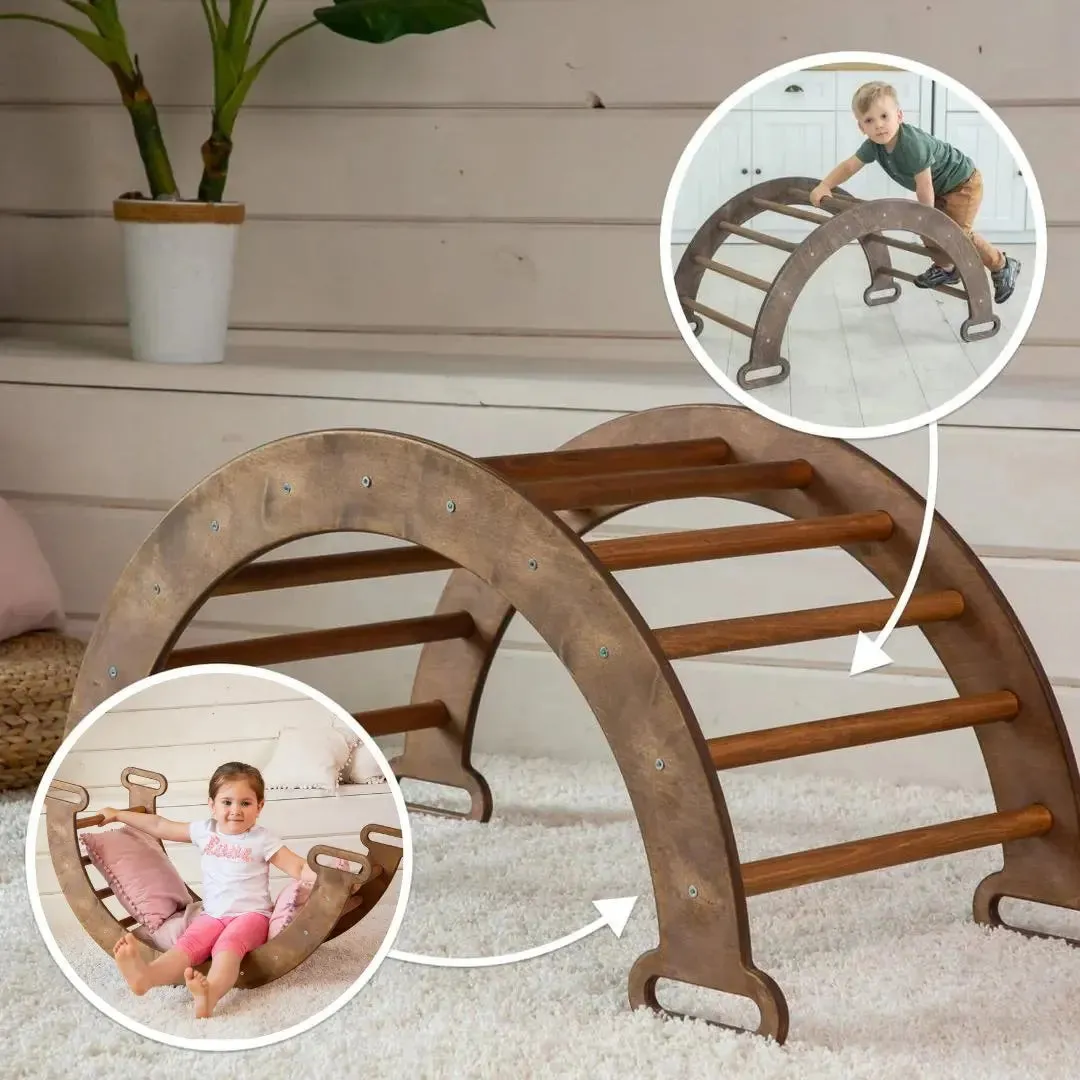 Climbing Arch Chocolate   Cushion - Montessori Climbers for Toddlers