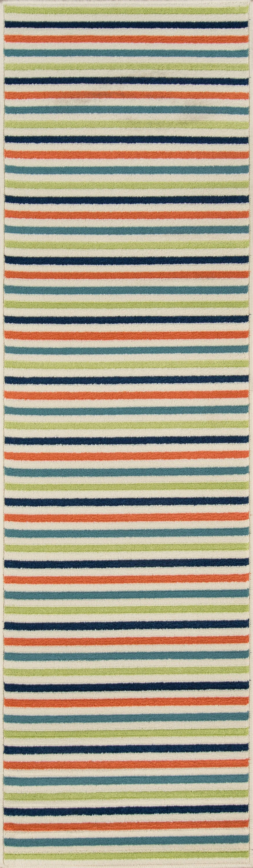 Contemporary Machine Made Multicolored Rug