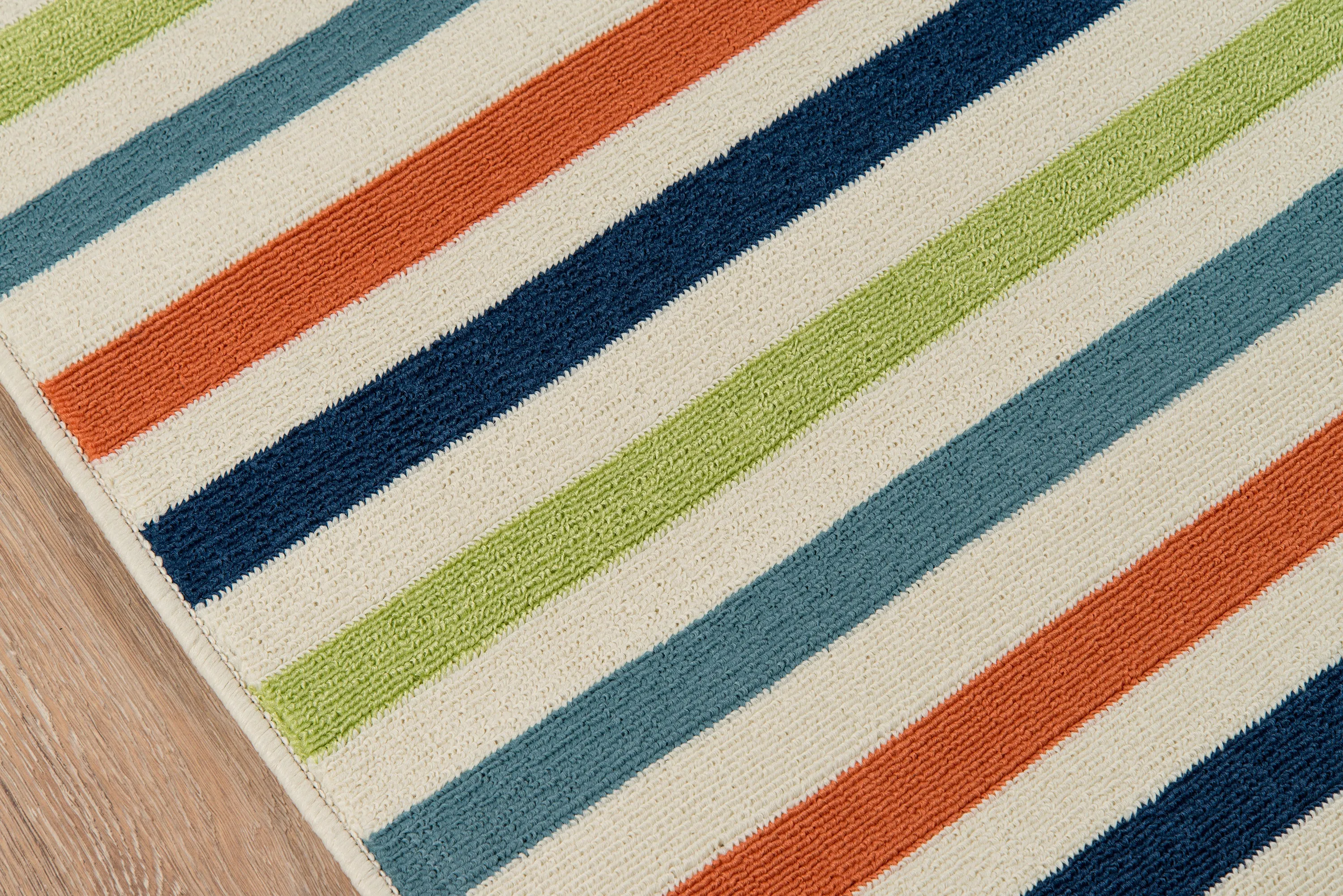 Contemporary Machine Made Multicolored Rug