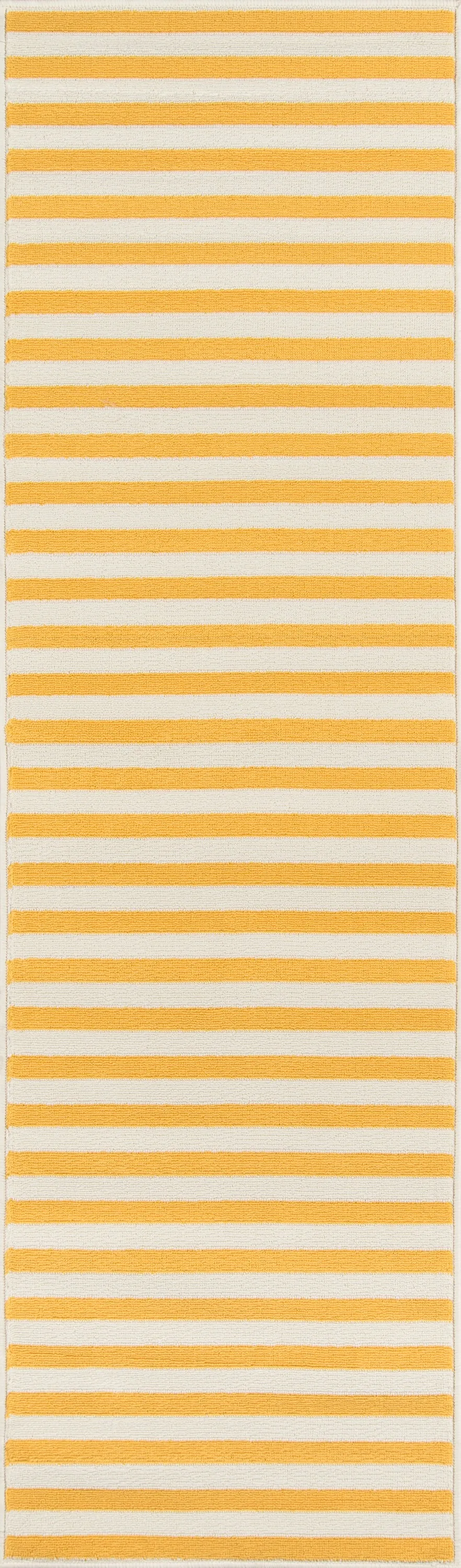 Contemporary Machine Made Yellow Rug