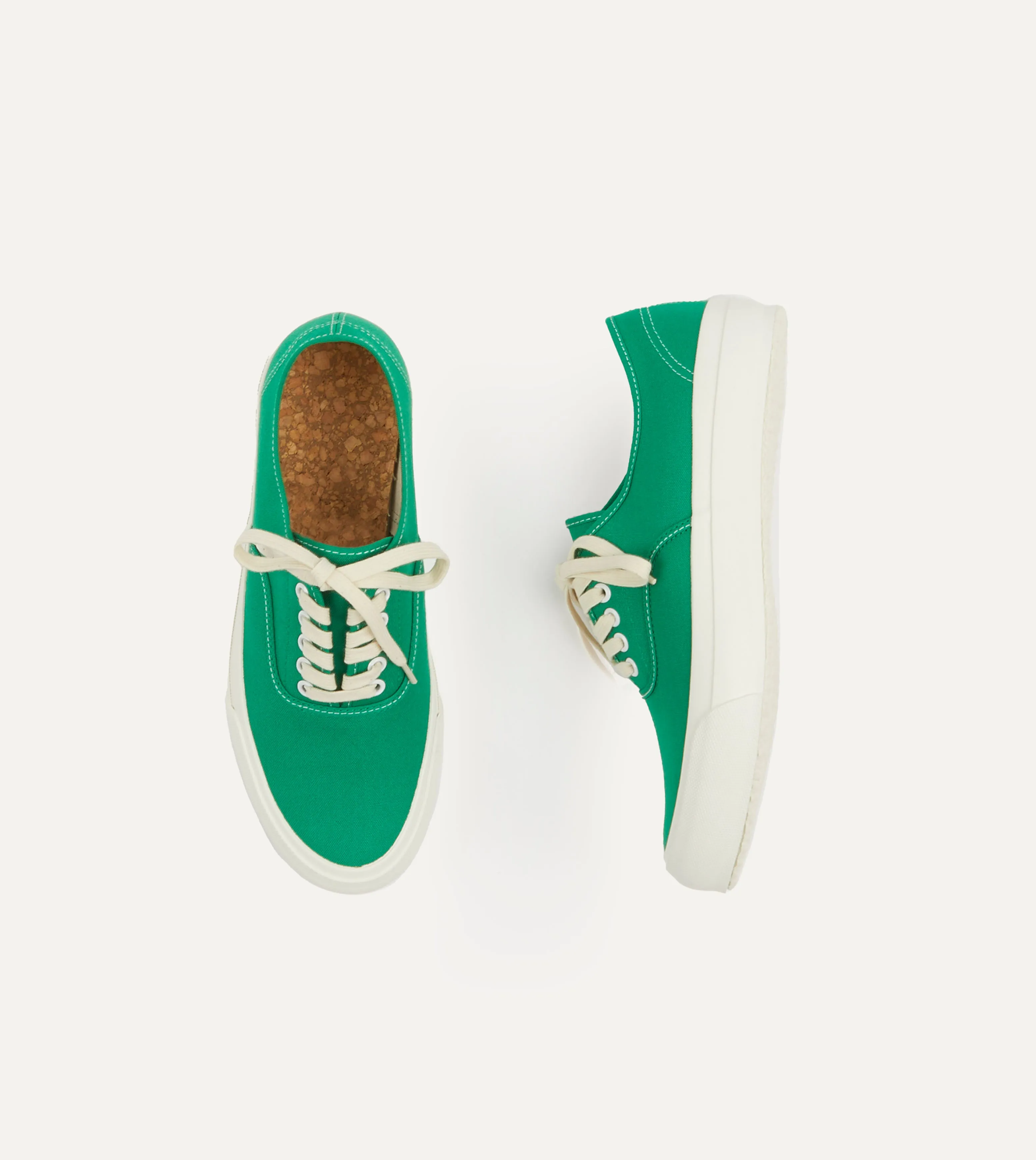 Doek Green Canvas Oxford Trainers