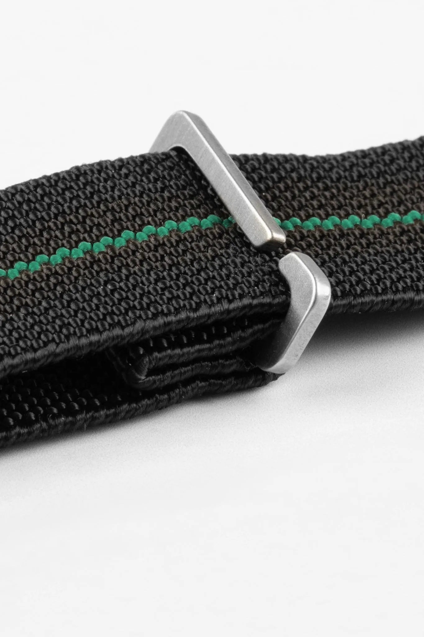 Erika's Originals BLACK OPS MN™ Strap with GREEN Centerline - BRUSHED Hardware