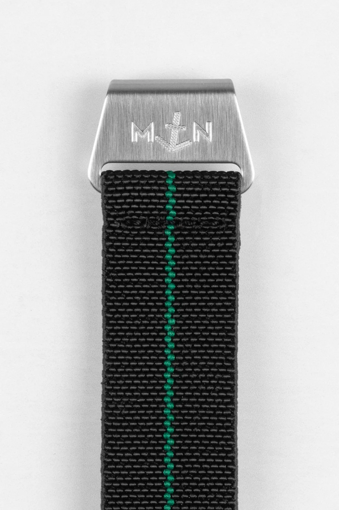 Erika's Originals BLACK OPS MN™ Strap with GREEN Centerline - BRUSHED Hardware