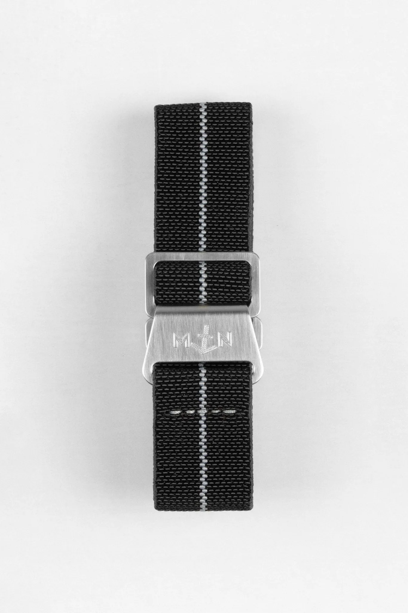 Erika's Originals BLACK OPS MN™ Strap with LIGHT GREY Centerline - BRUSHED Hardware