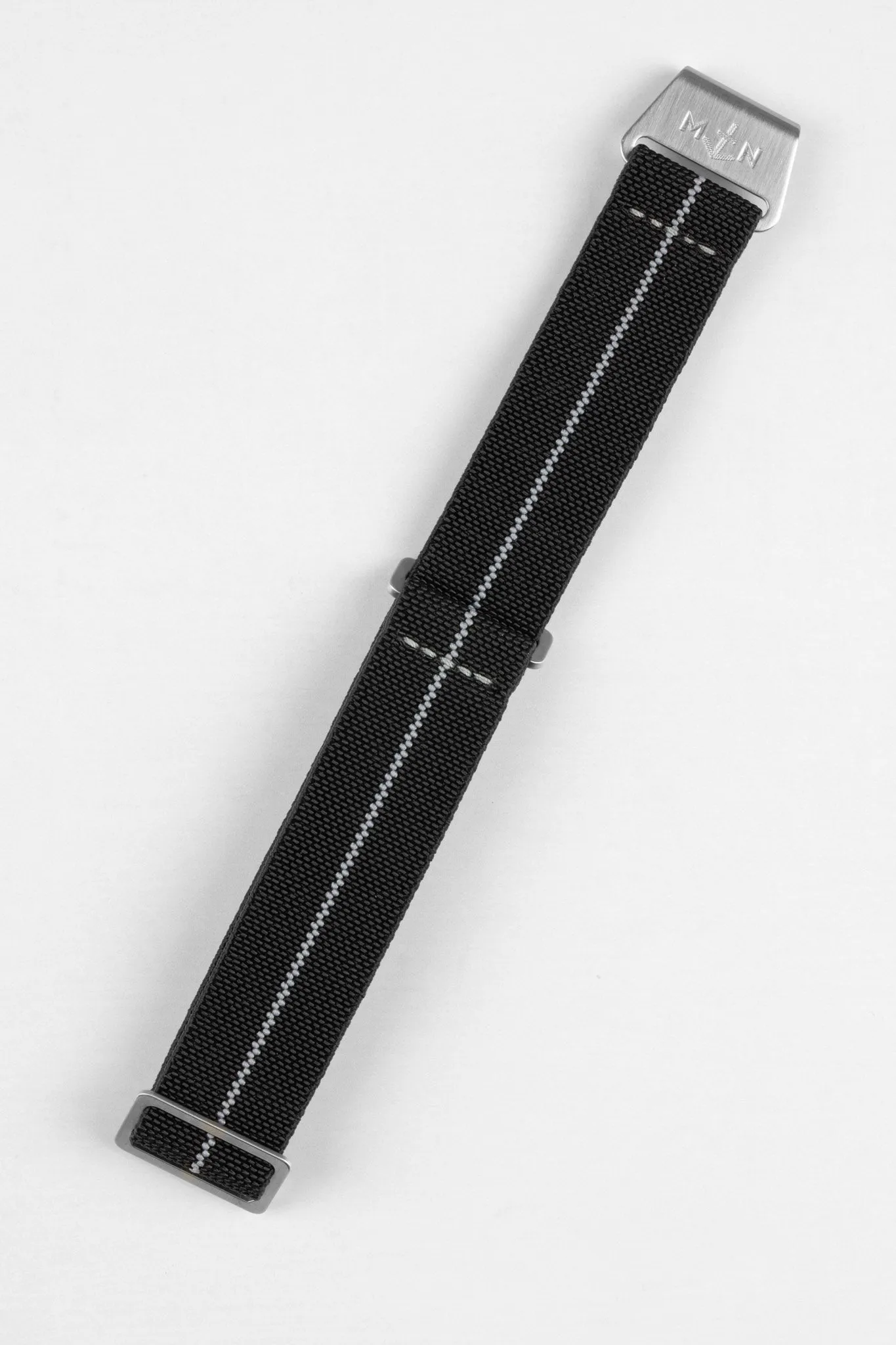 Erika's Originals BLACK OPS MN™ Strap with LIGHT GREY Centerline - BRUSHED Hardware