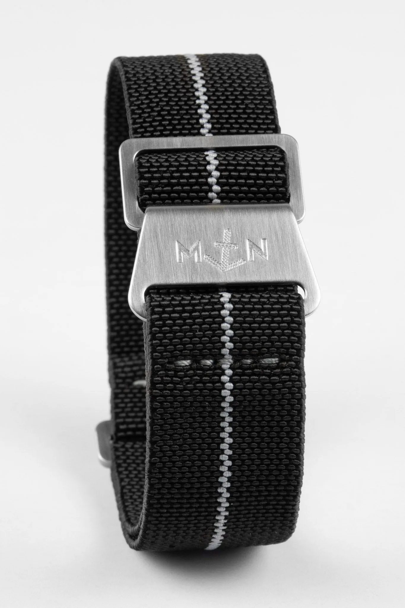 Erika's Originals BLACK OPS MN™ Strap with LIGHT GREY Centerline - BRUSHED Hardware