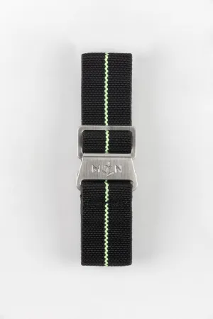 Erika's Originals BLACK OPS MN™ Strap with MINT GREEN Centerline - BRUSHED Hardware