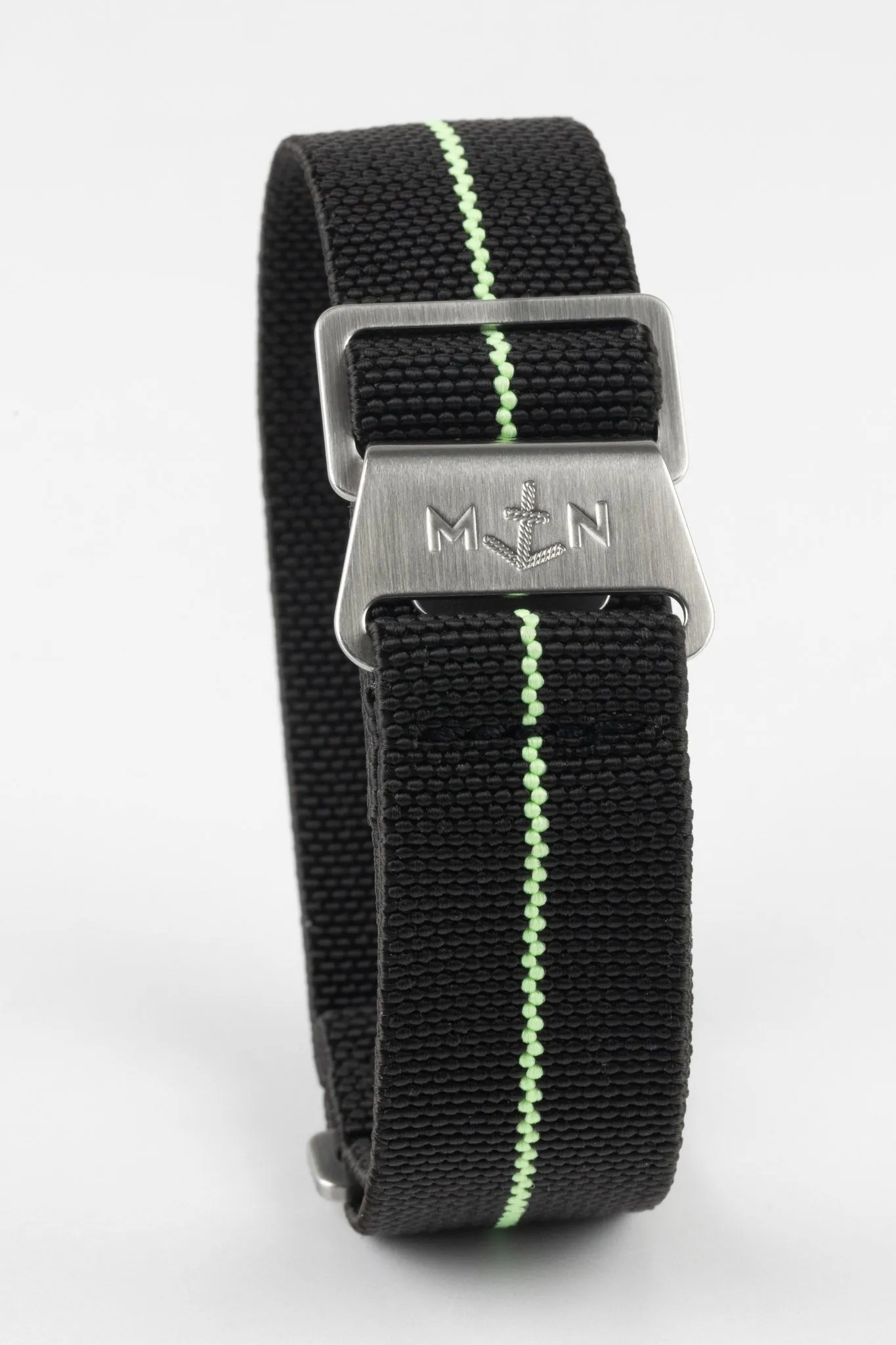 Erika's Originals BLACK OPS MN™ Strap with MINT GREEN Centerline - BRUSHED Hardware