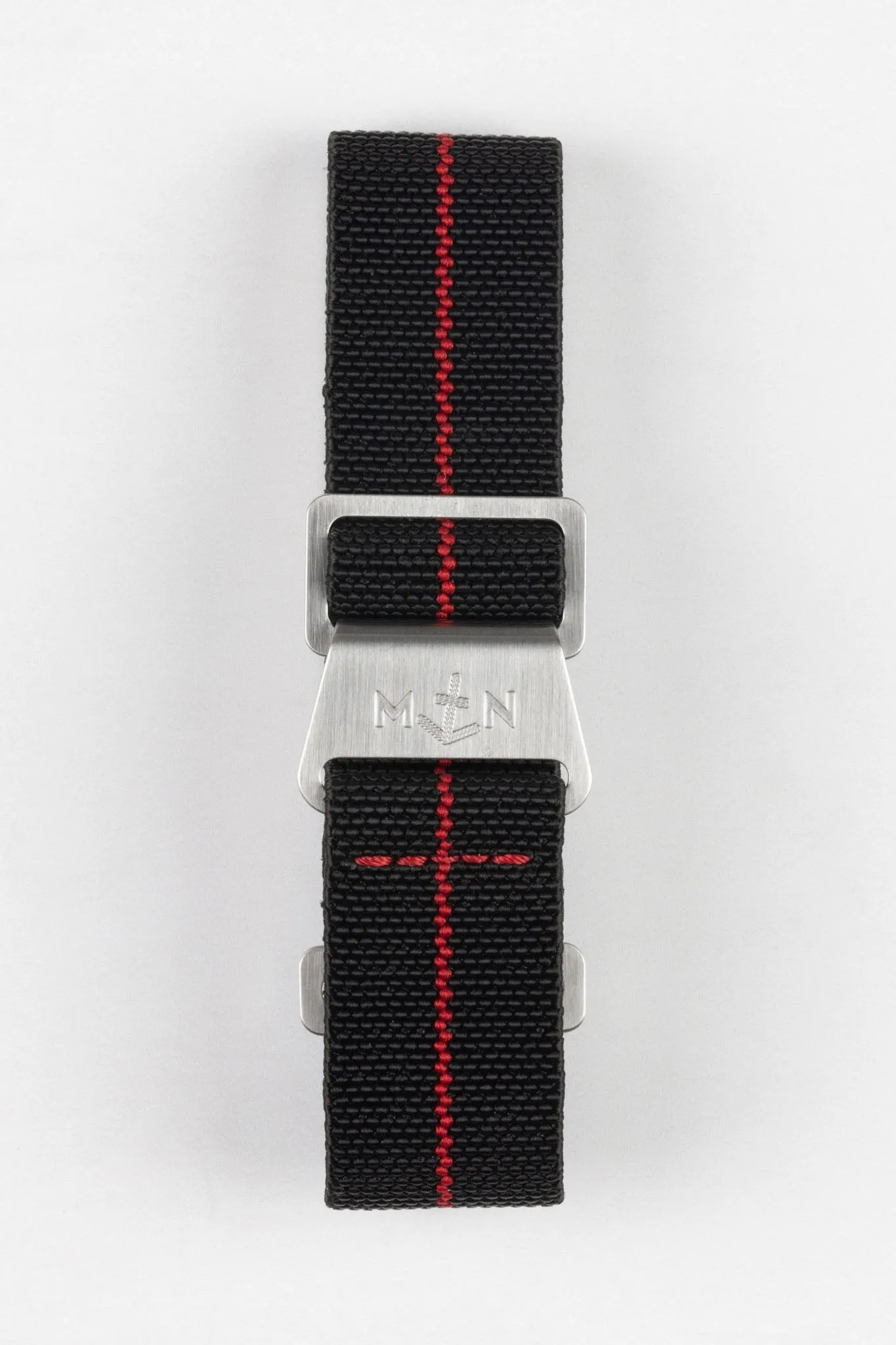 Erika's Originals BLACK OPS MN™ Strap with RED Centerline - BRUSHED Hardware