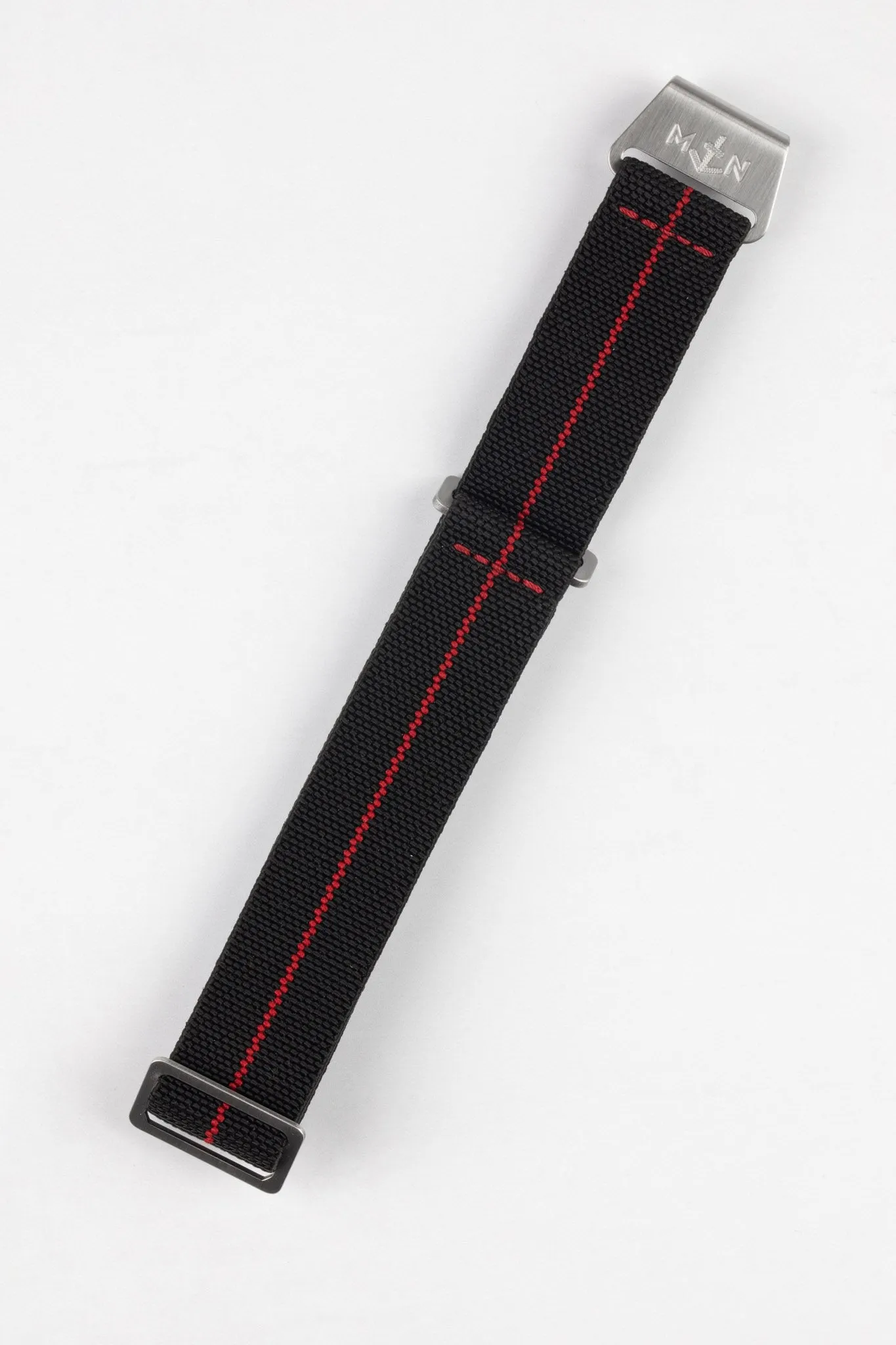 Erika's Originals BLACK OPS MN™ Strap with RED Centerline - BRUSHED Hardware