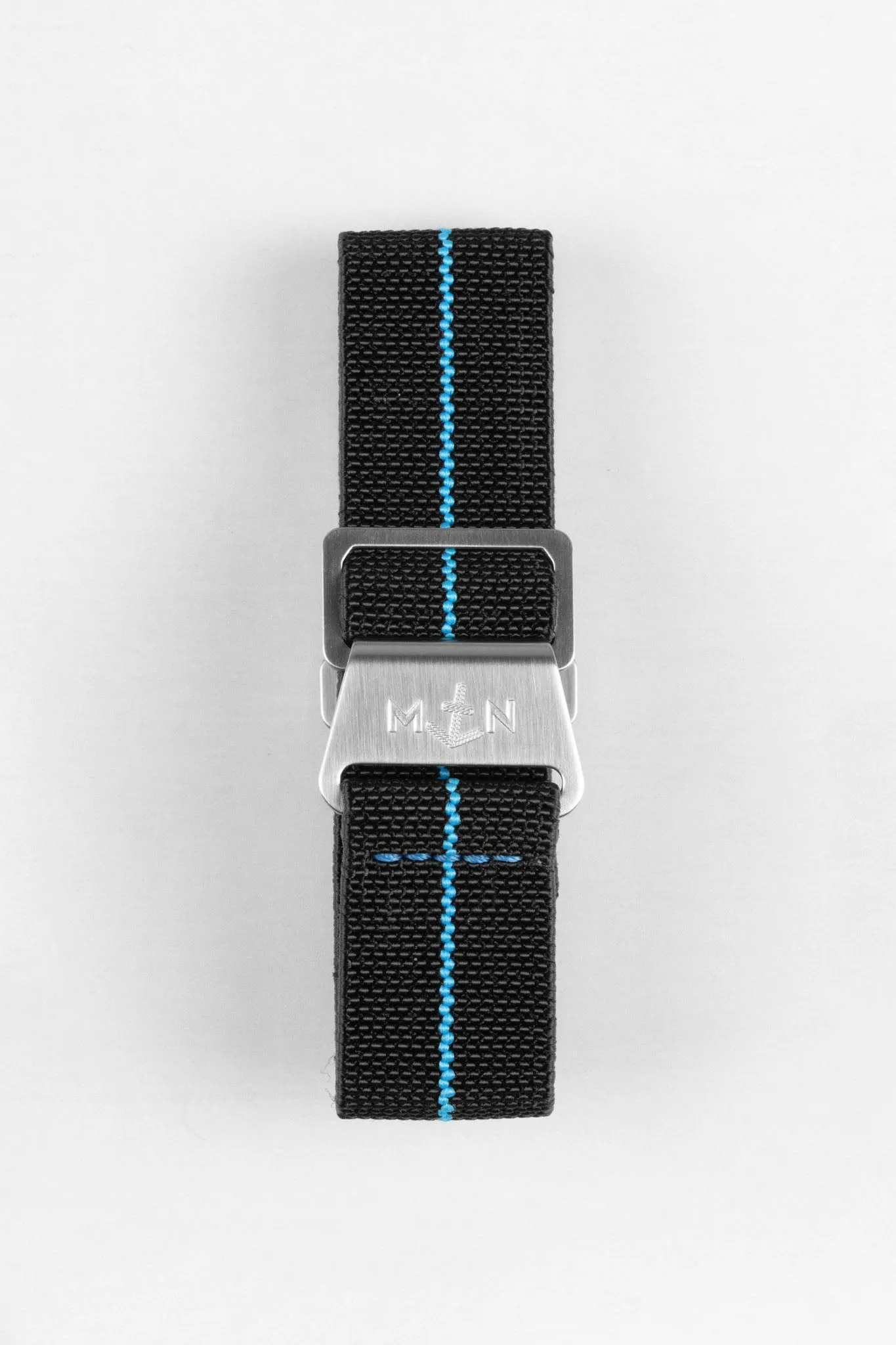 Erika's Originals BLACK OPS MN™ Strap with TURQUOISE Centerline - BRUSHED Hardware