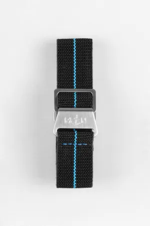 Erika's Originals BLACK OPS MN™ Strap with TURQUOISE Centerline - BRUSHED Hardware