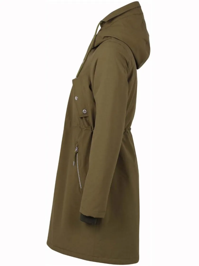 Groene lange winterjas | Danefae beate winter parka olive