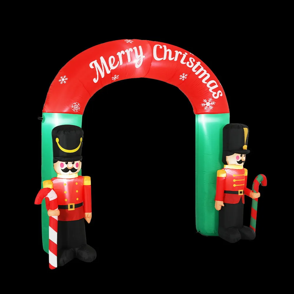 Illuminated Christmas Inflatable Archway, UV-Resistant - Jingle Jollys