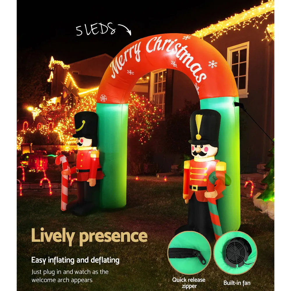 Illuminated Christmas Inflatable Archway, UV-Resistant - Jingle Jollys