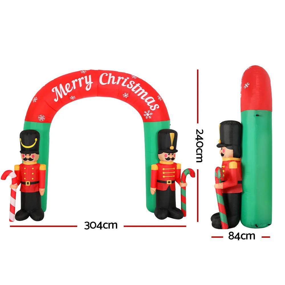 Illuminated Christmas Inflatable Archway, UV-Resistant - Jingle Jollys