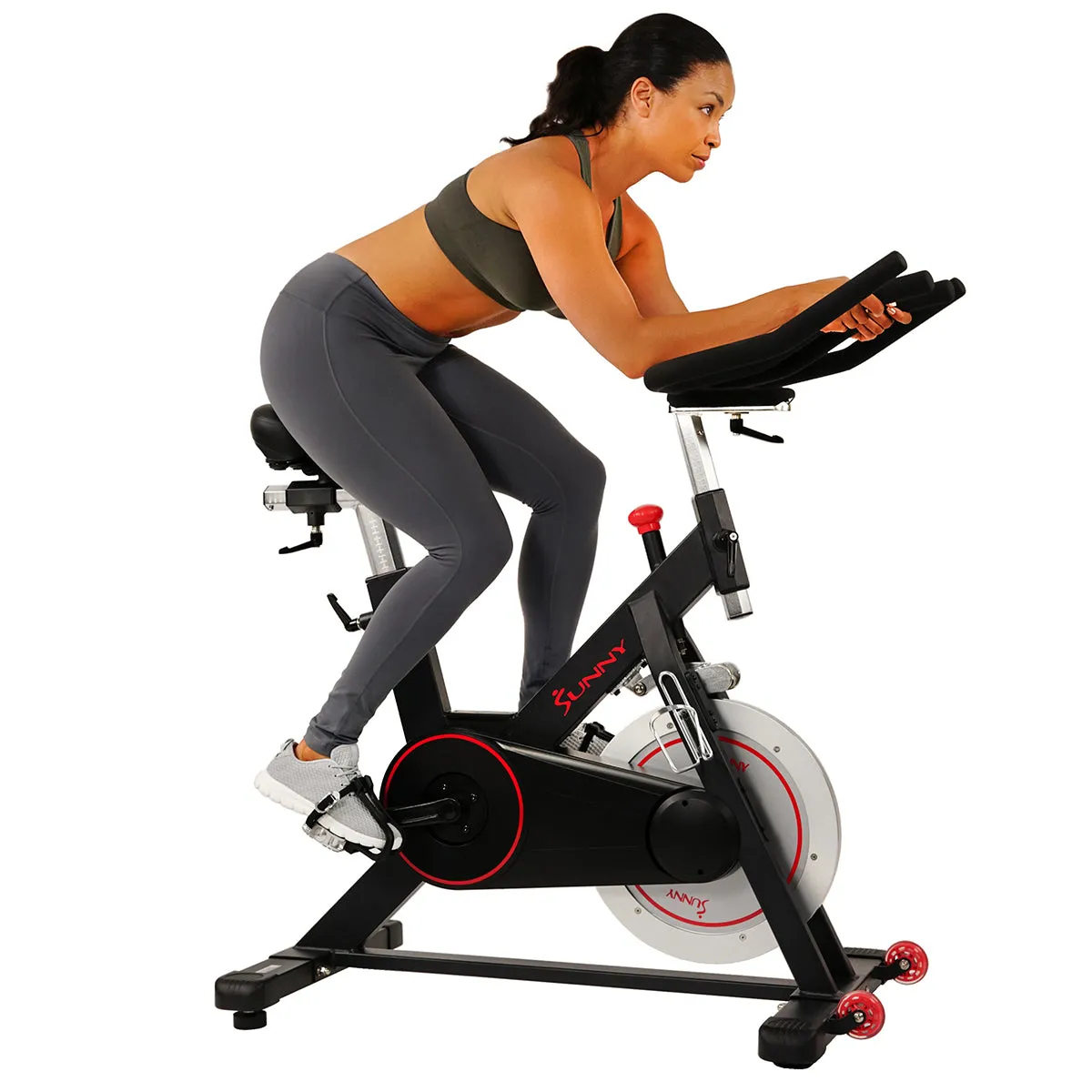 Indoor Cycling Bike Magnetic Belt Drive  w/ High Weight Capacity and Device Holder