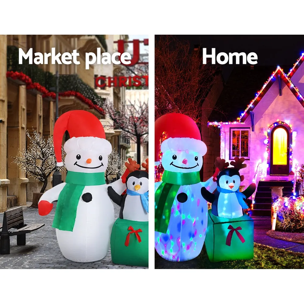 Inflatable Christmas 1.8M Snowman LED Lights Outdoor Decorations