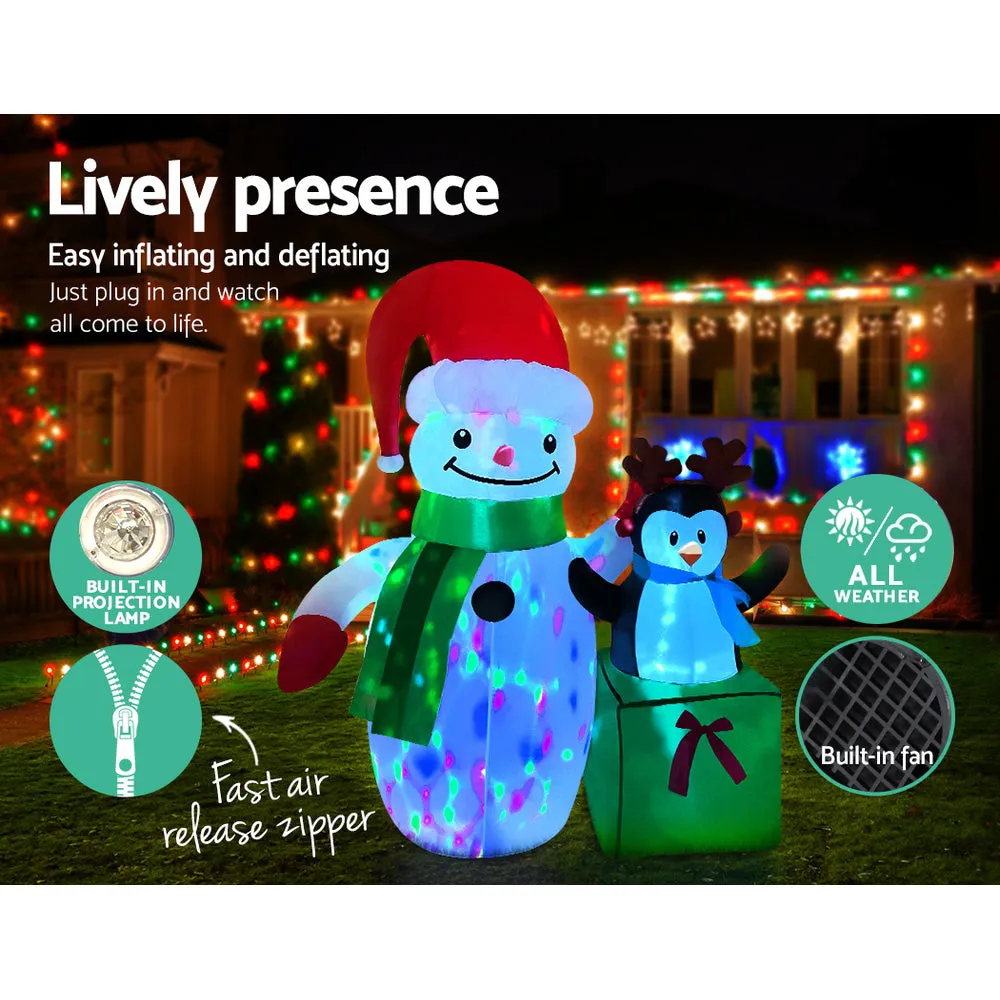 Inflatable Christmas 1.8M Snowman LED Lights Outdoor Decorations