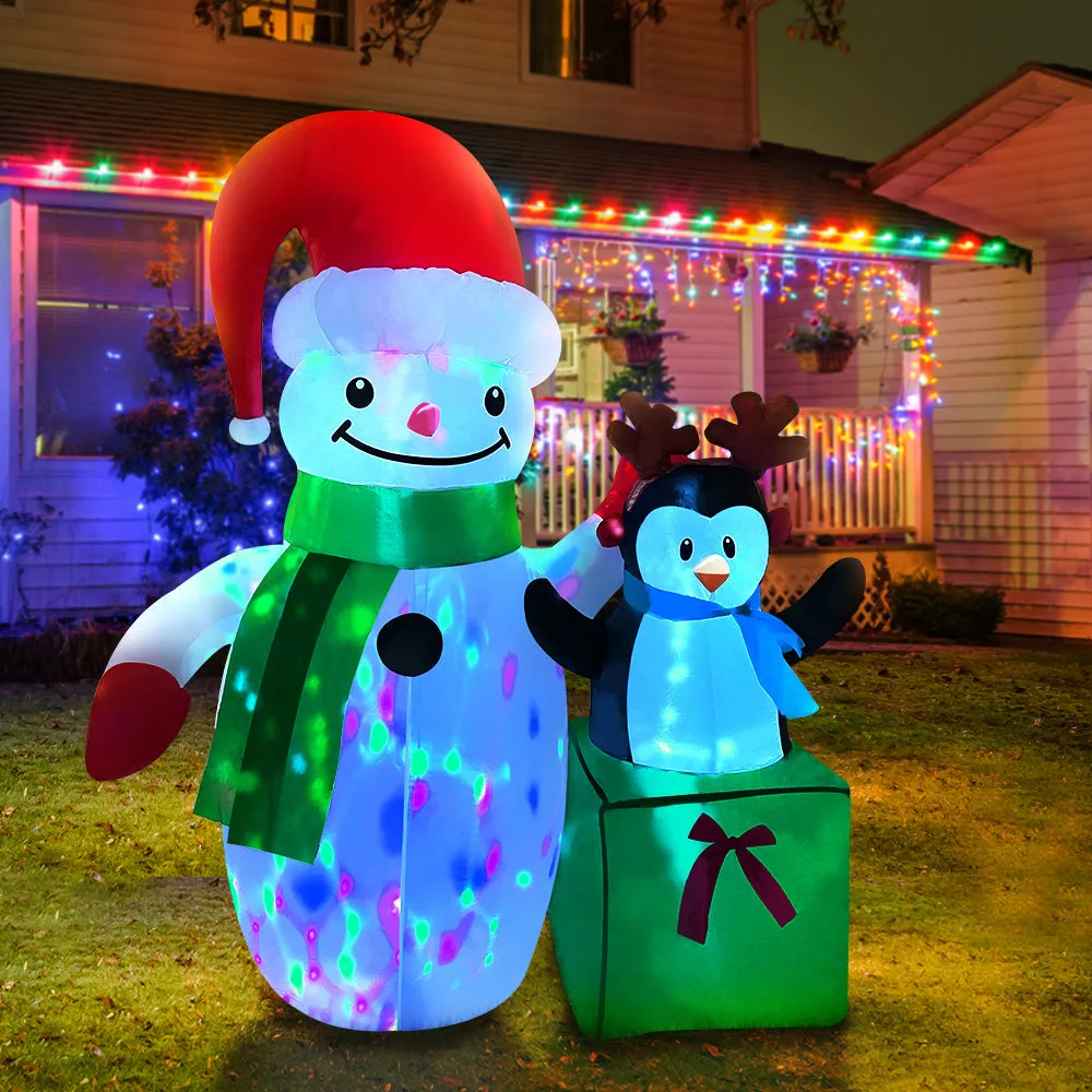 Inflatable Christmas 1.8M Snowman LED Lights Outdoor Decorations