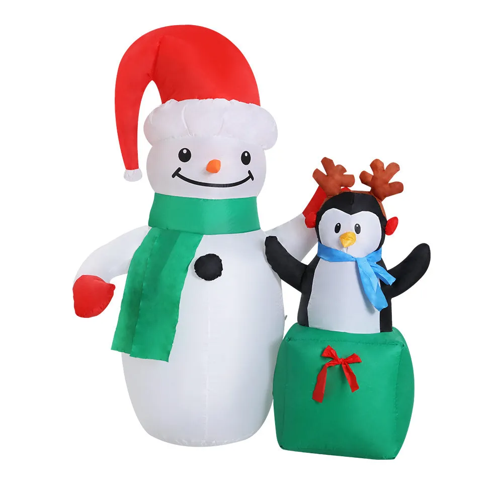 Inflatable Christmas 1.8M Snowman LED Lights Outdoor Decorations