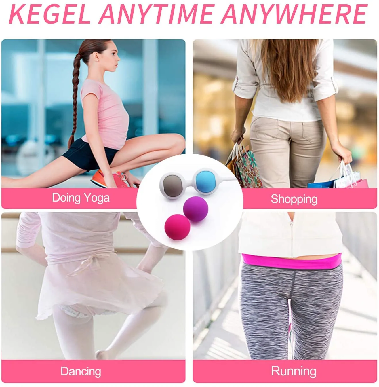 Kegel Exercise Kit for Beginner Tightening Training System (4-Piece Set)