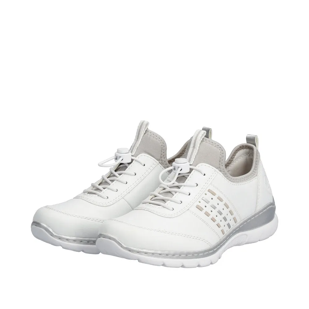 Ladies Rieker Lace Up Shoe White/Combination Style L3259-80 sale