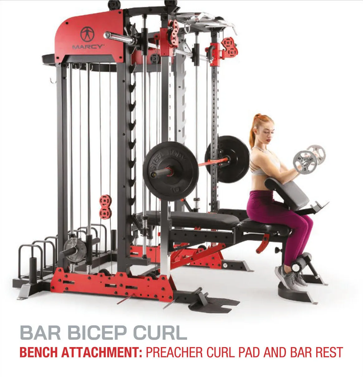 Marcy Pro Deluxe Smith Cage Home Gym System – SM-7553