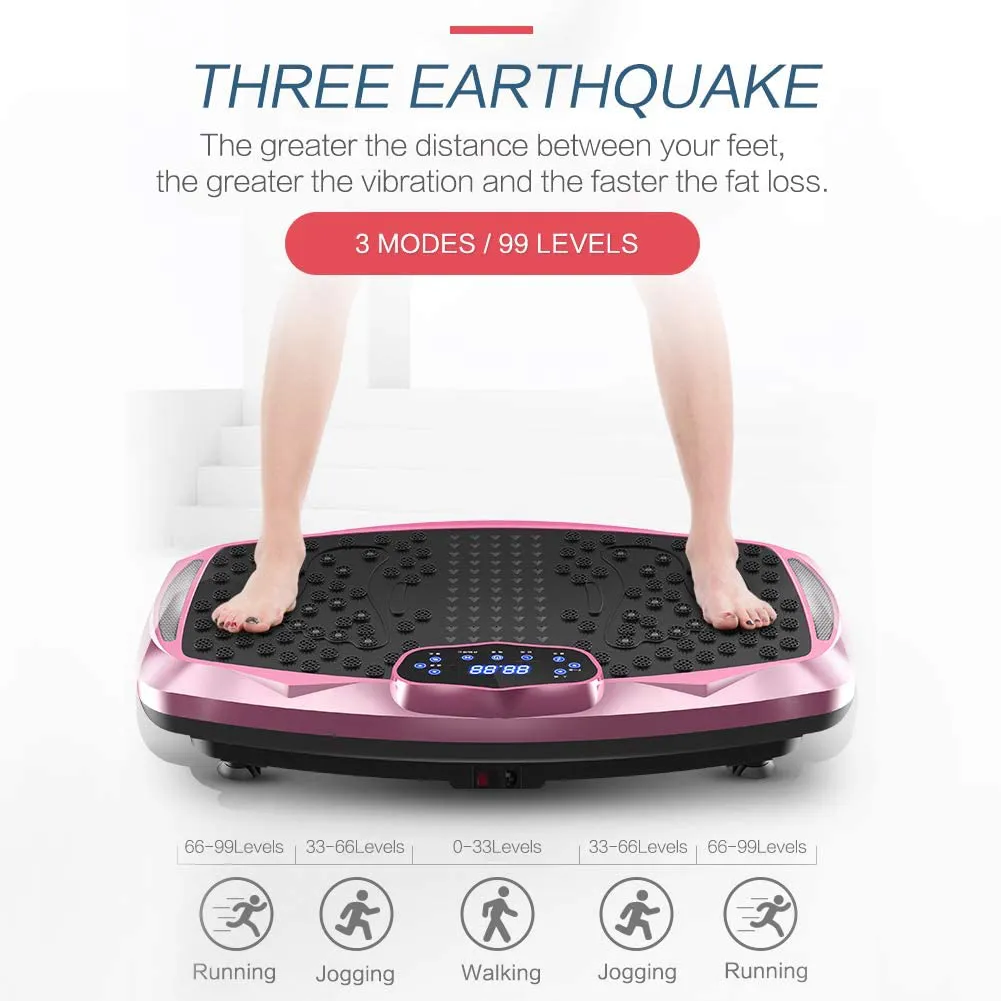 nimto Vibration Plate Exercise Machine Whole Body Workout Vibration Fitness Platform for Home Fitness & Weight Loss   BT   Remote, 99 Levels