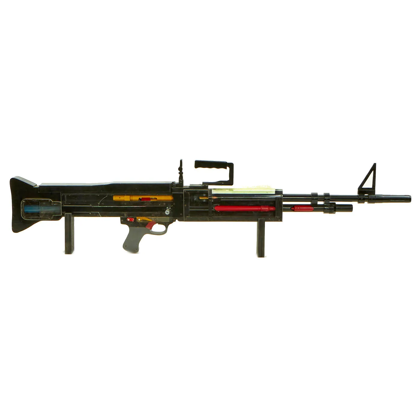 Original U.S. Vietnam War Fort Benning Army Oversized M-60 Machine Gun Classroom Trainer - 7 Feet Long