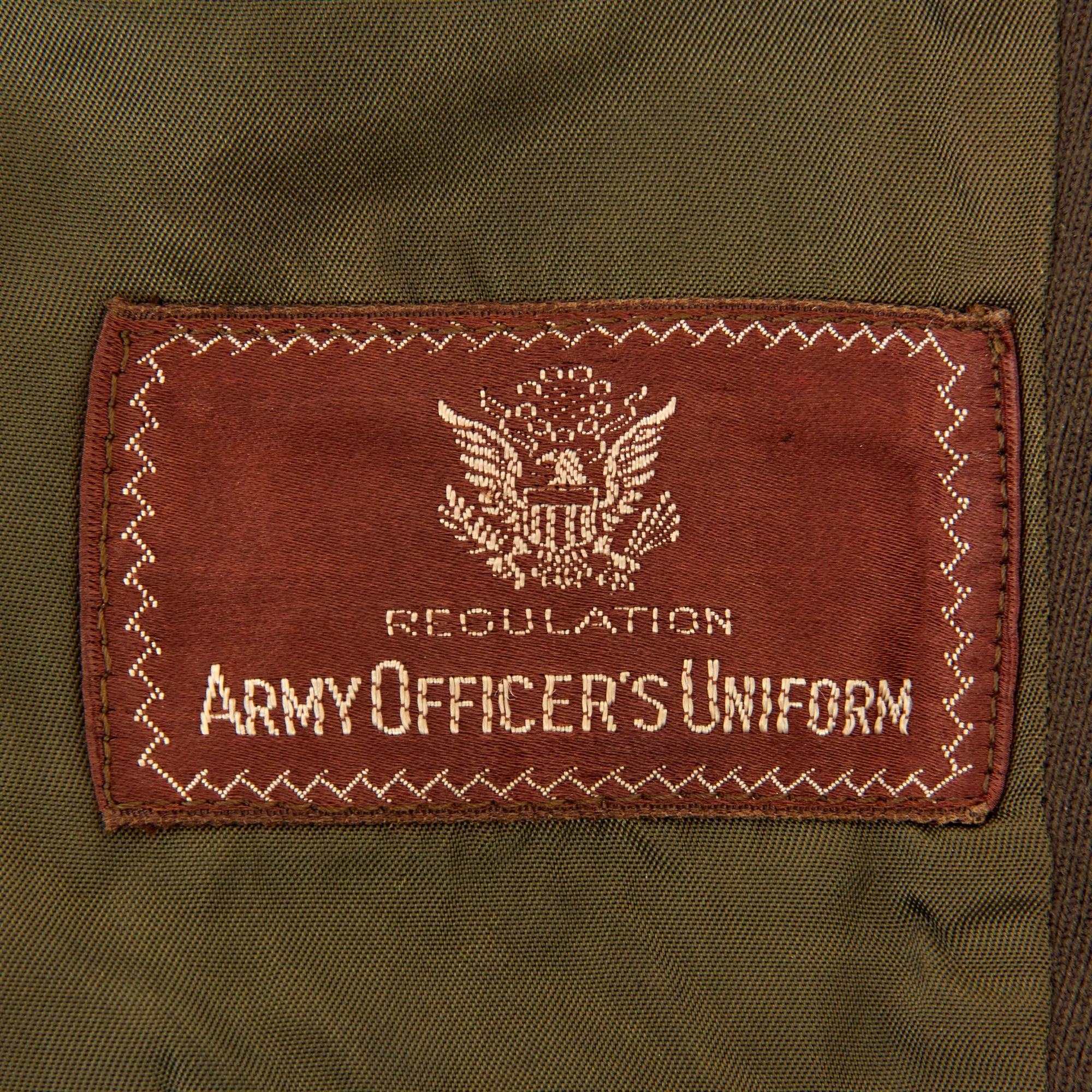 Original U.S. WWII 8th Army Air Forces Custom Tailored Ike Jacket With English Made Insignia - Caterpillar Club