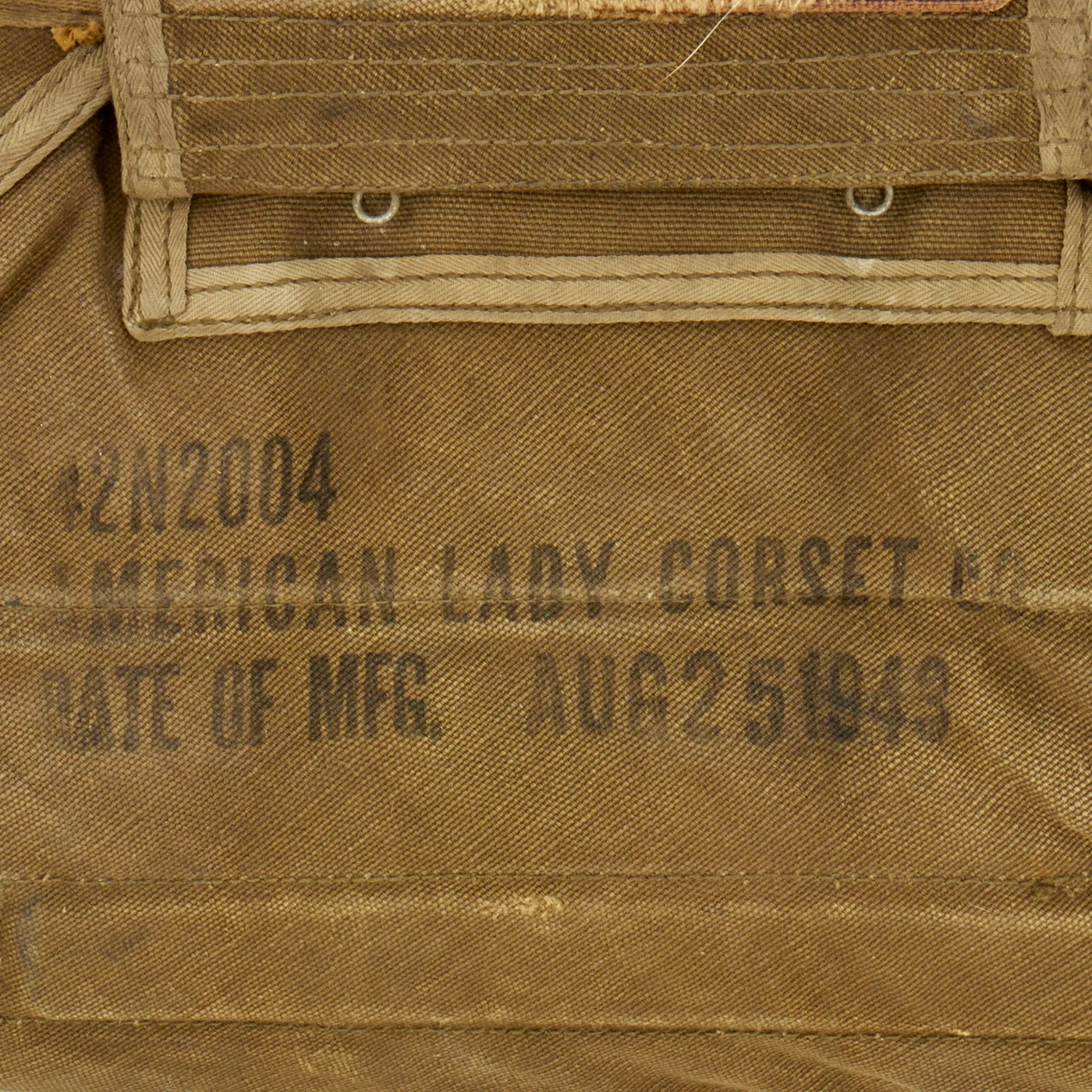 Original U.S. WWII Army & Navy/Marine Corps Fighter Pilot AN-6510 “Seat” Parachute Harness by American Lady Corset Co. - Dated August 25, 1943