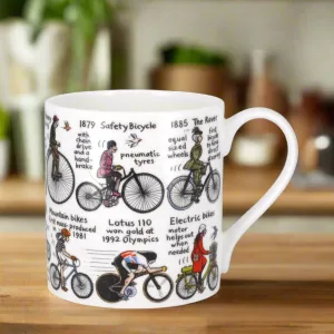 Picture Maps history of Cycling Mug 350ml