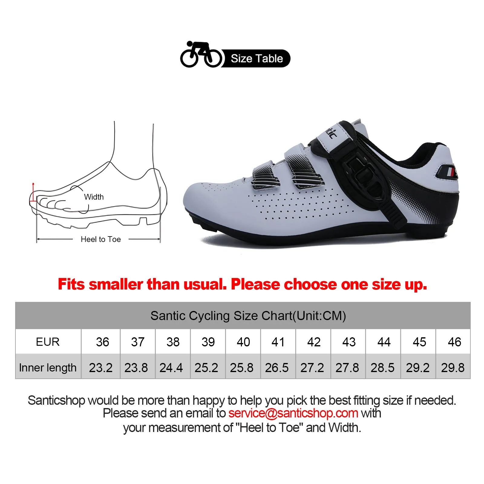 Santic LongMarch White Men & Women Road Cycling Shoes