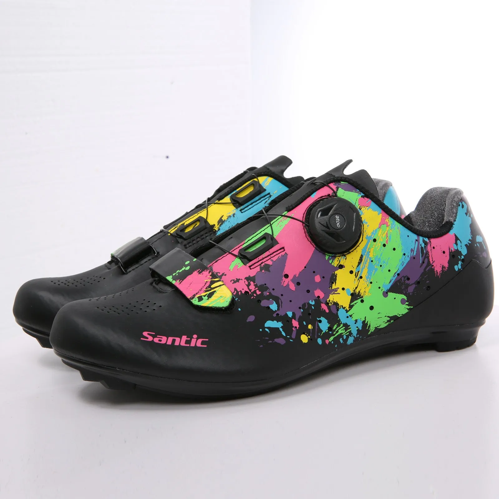 Santic Picasso Black Men & Women Road Cycling Shoes