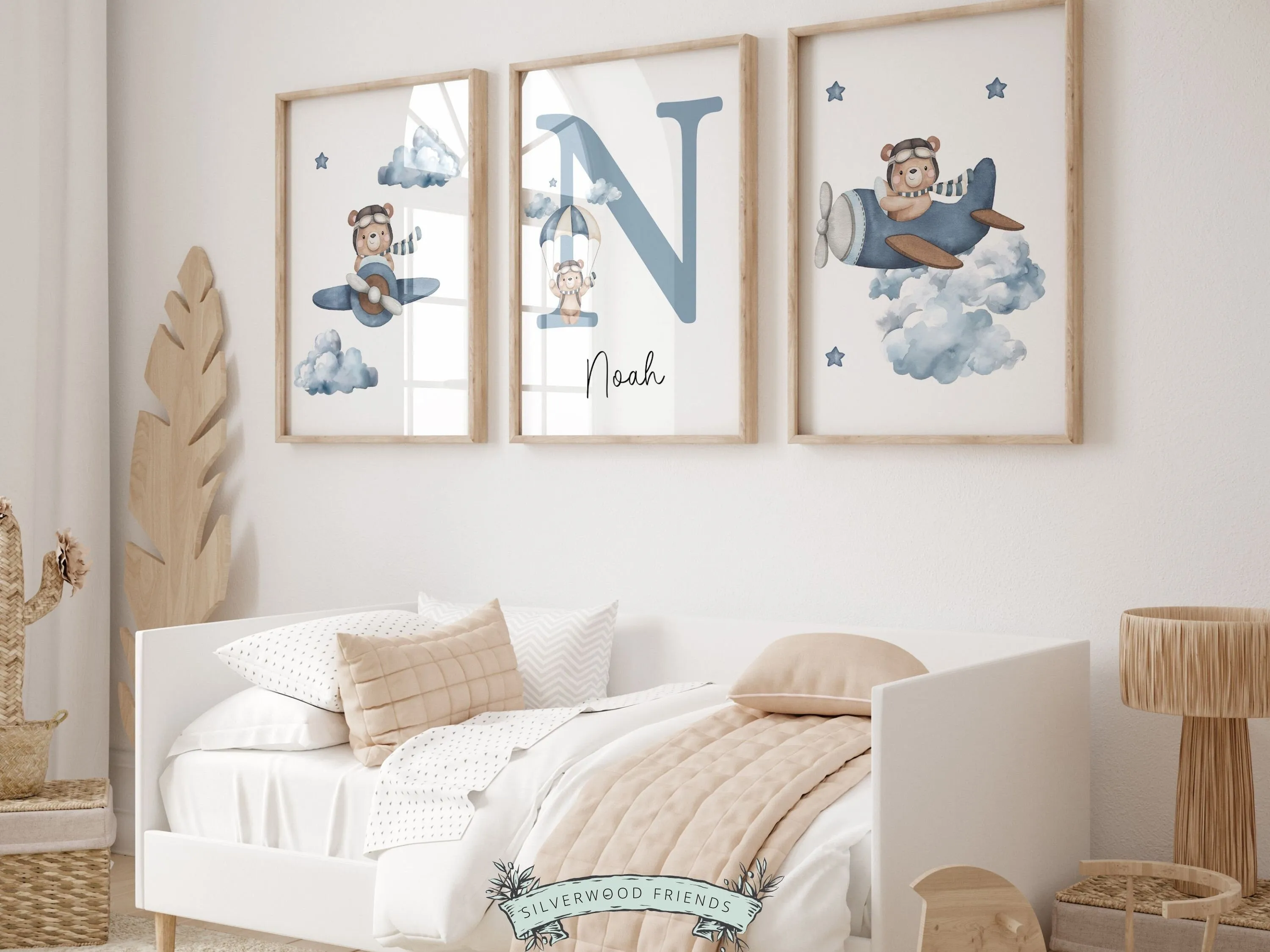 Teddy Bear Nursery Prints - Personalised